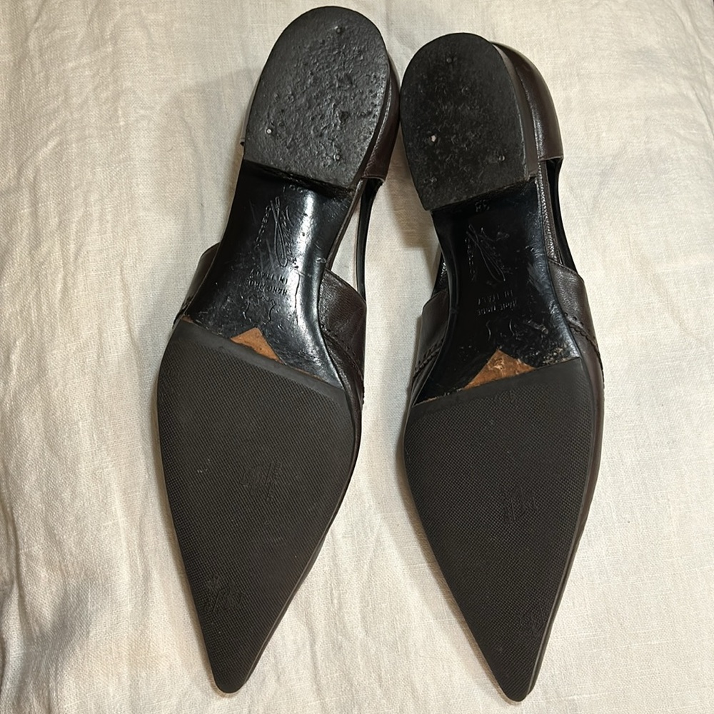 Dark Brown Leather flats by Zobboli Creazioni made in Italy - Picture 5 of 6